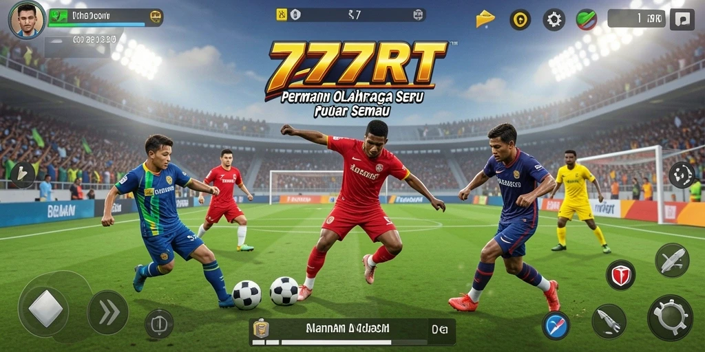 Tampilan gameplay <strong>777RT</strong> yang mendebarkan dalam aksi olahraga.