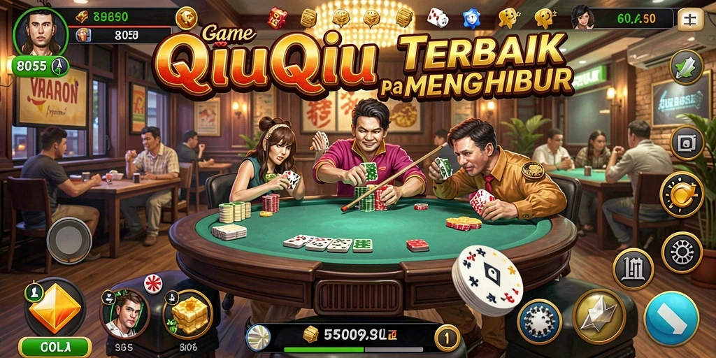 Tampilan permainan 8055 dengan kartu QiuQiu yang menarik.