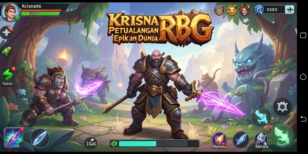 Screenshot gameplay KRISNA96 menunjukkan aksi pertarungan yang mendebarkan.