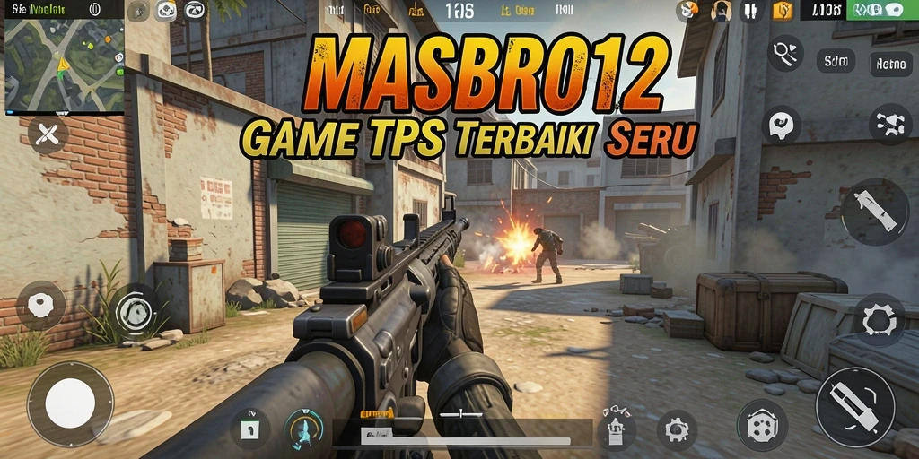 Tampilan gameplay MASBRO12 yang mendebarkan dalam pertempuran TPS.