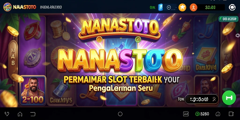 Screenshot NANASTOTO menampilkan gameplay slot yang mengasyikan dan berwarna-warni.