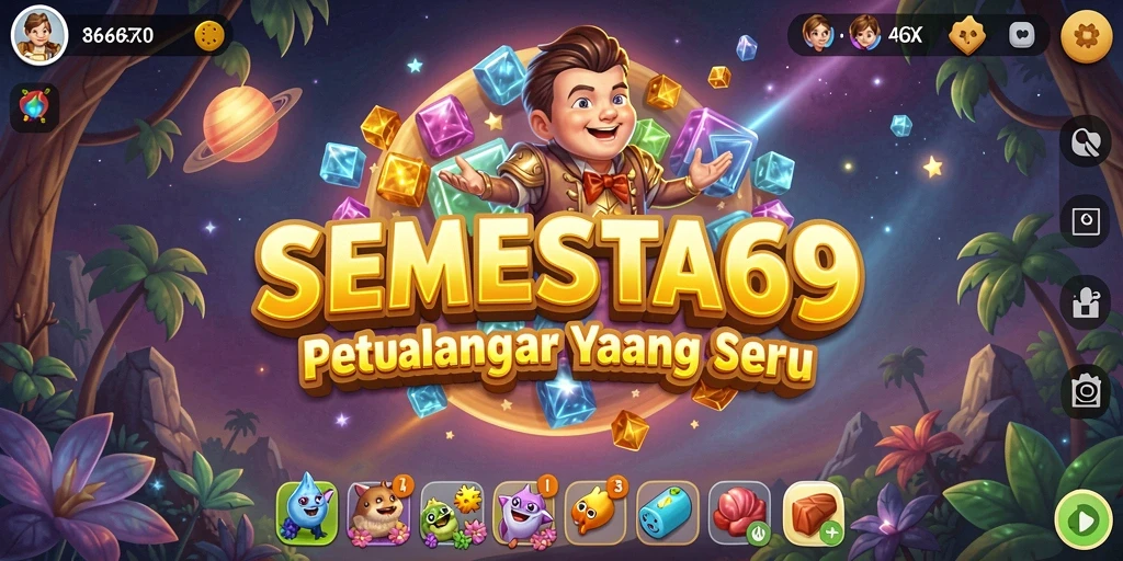 Tampilan gameplay seru SEMESTA69 dengan aksi Match-3.