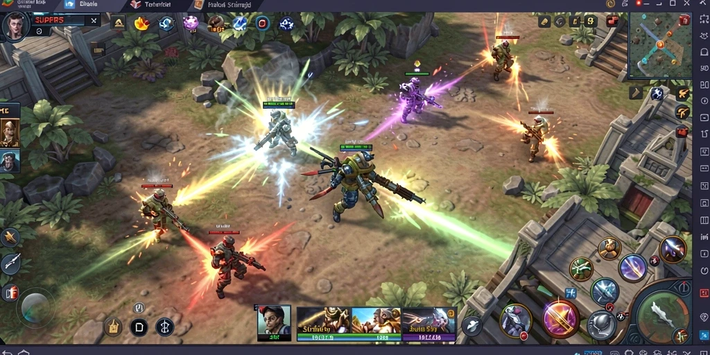 Tampilan gameplay SUPER5 yang menegangkan dan strategis.